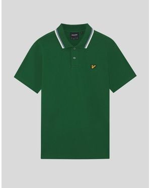 Lyle & Scott Tipped Track Polo Shirt - Green