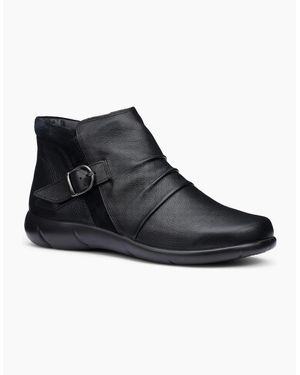 Hotter Bramley Wide Fit Ankle Boots - Black