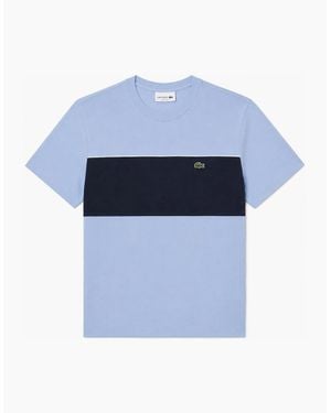Lacoste Colour Block Cotton T-Shirt Aphylla/Blackbird - Blue