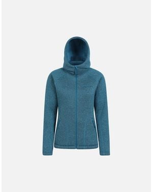 Mountain Warehouse Ladies Nevis Faux Fur Lined Full Zip Hoodie - Blue