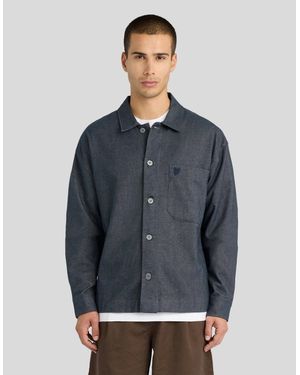 Lyle & Scott Brushed Cotton Overshirt - Blue
