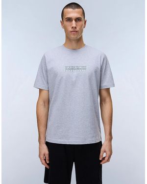 Napapijri Box Logo Short Sleeve T-Shirt - White