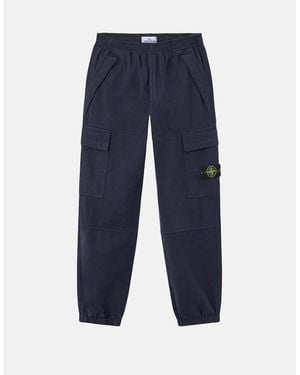 Stone Island Cuffed 3100050 Trousers - Blue