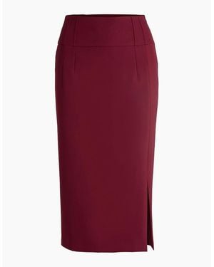 BOSS Vizena Midi Pencil Skirt - Red