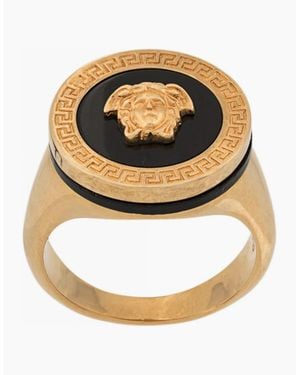 Versace Circular Medusa Ring - Metallic