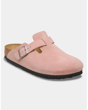Birkenstock Boston Suede Leather Clogs - Pink
