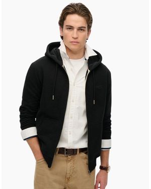 Superdry Essential Logo Full Zip Hoodie - Black