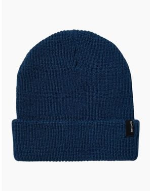 Brixton Heist Military Dark Denim Beanie Hat - Blue