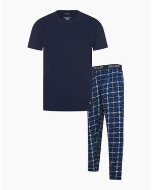 Lyle & Scott Lyle & Scott Cotton Pyjamas Set - Blue