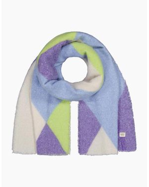 Barts Taats Soft Colourblock Short Fringes Scarf - Blue