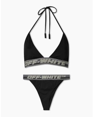 Off-White c/o Virgil Abloh Logo Band Bikini Swim Wear - White