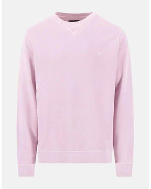 Fynch-Hatton Garment Dyed Crewneck Sweatshirt Magnolia - Pink