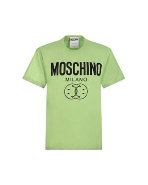 Moschino Milano Double Smiley T-Shirt - Green