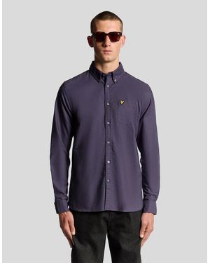 Lyle & Scott Cotton Button Down Oxford Shirt - Blue