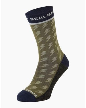SealSkinz Rudham Mid Length Sock - Green
