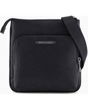 ARMANI EXCHANGE Metal Logo Shoulder Bag - Black
