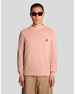 Lyle & Scott Cotton Crew Neck Jumper - Pink