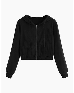 Miso Cropped Hoodie - Black