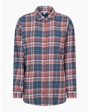 Mountain Warehouse Ladies Elm Flannel Relaxed Fit Long-Sleeved Shirt - Blue