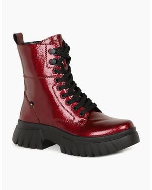 Rieker Askham Ankle Boots - Red