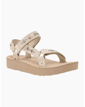Teva Midform Universal Studded Leather Sandals - Natural