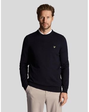 Lyle & Scott Eagle Cotton Blend Crew Neck Sweatshirt - Black