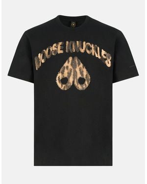 Moose Knuckles Leo Logo T Shirt - Black