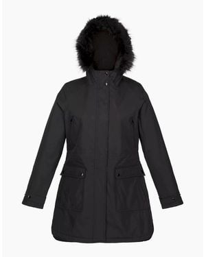 Regatta Ladies Sabinka Faux Fur Trim Parka - Black