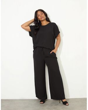 Live Unlimited London Wide Leg Trouser - Black