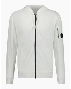 C.P. Company Light Fleece Lens Zip Hoodie - Grey