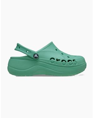 Crocs™ Baya Platform Closed Toe Clogs - Green