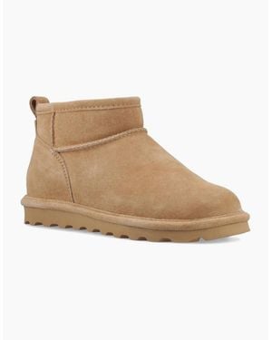 BEARPAW Shorty Suede Coffee Winter Ankle Boots - Natural