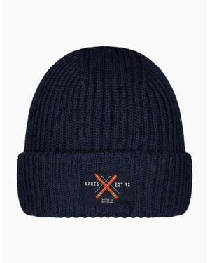 Barts Luuke Cuffed Knitted Fleece Lined Beanie - Blue