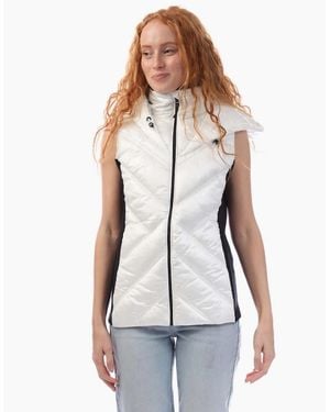 DKNY Hooded Puffer Vest - White