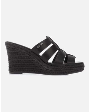 DKNY Cintera Wedge Sandals - Black