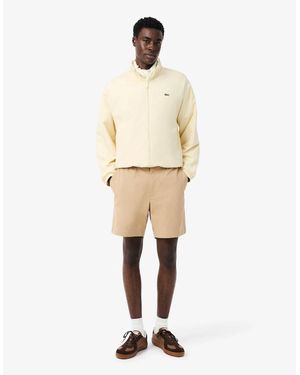 Lacoste Regular Fit Stretch Cotton Shorts - White