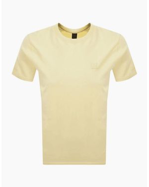 Moose Knuckles Duluth Embroidered Logo Regular Fit T-Shirt - Yellow