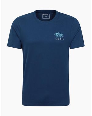 Mountain Warehouse Looe Printed Organic T-Shirt - Blue