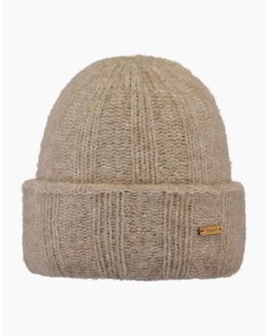 Barts River Rush Knit Knitted Wool Beanie Hat - Natural