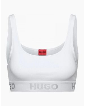 BOSS Sporty Logo Bralette - White