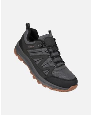 Mountain Warehouse Route Suede Waterproof Outdoor Walking Shoes - Black