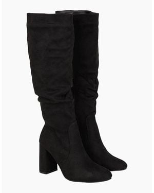 Dorothy Perkins Ladies Keris Ruched Knee-High Boots - Black
