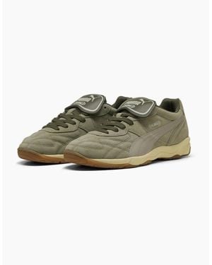 PUMA King Indoor Suede Low Top Trainers - Green