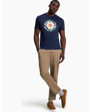 Ben Sherman Geo Target Graphic Short Sleeve T-Shirt - Blue