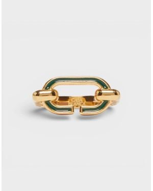 CASABLANCA Enamel "C" Link Ring - Metallic
