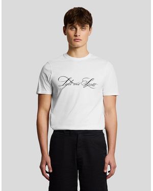 Lyle & Scott Superfine Cotton Graphic Logo T-Shirt - White