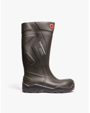 Dunlop Purofort+ S5 Full Safety Wellington Boots - Green