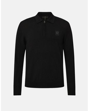 Belstaff Colden Knitted Polo - Black
