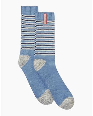 SealSkinz Oby Bamboo Stripe Socks - Blue