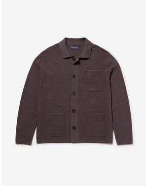 Oliver Sweeney 100% Combed Cotton Overshirt - Brown